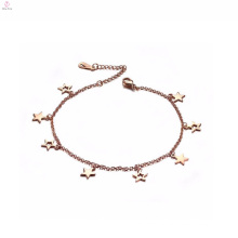 Горячие продажи новый дизайн розовое золото браслет с объемной звезды